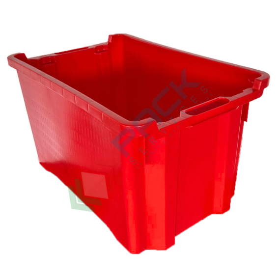 Cassetta in plastica (HDPE) sovrapponibile ed inseribile, capacità 40 Lt, Mis. 560 L x 350 P x 310 H mm, base chiusa e pareti chiuse, colore rosso, Tipologia: Cassa Inseribile Alimentare, Versione: Base e Pareti Chiuse, Mis. Base (cm): 35 x 56, Altezza (cm): 31, Capacità: 40 Lt, Contatto Diretto con Alimenti: SI, Colore: Rosso vendita, produzione, prezzi e offerte