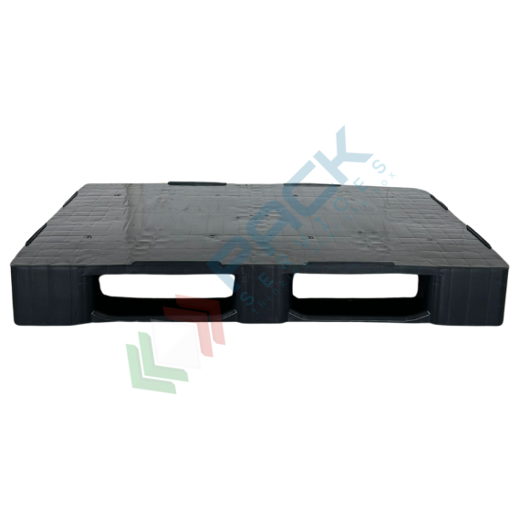 Pallet in plastica riciclata (PP), Mis. 1000 L x 1200 P x 150 H mm, con 3 traverse, piano chiuso, portata statica 2000 Kg, portata dinamica 750 Kg, portata su scaffale 300 Kg, Tipologia: Pallet per Magazzino, Mis. Base (cm): 100 x 120, Piano Superiore: Chiuso, Base d’Appoggio: 3 Traverse, Portata Statica (Kg): 2000, Portata Dinamica (Kg): 750, Portata su Scaffale (Kg): 300, Altezza (cm): 15, 10 image vendita, produzione, prezzi e offerte