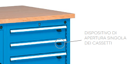 Dispositivo-Apertura-Cassetti-Banchi-Lavoro Dispositivo di Apertura Cassetti Banchi da Lavoro
